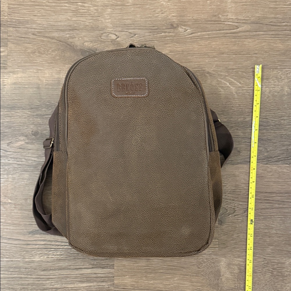 Benoss Milan Classic Brown vegan embossed Backpack